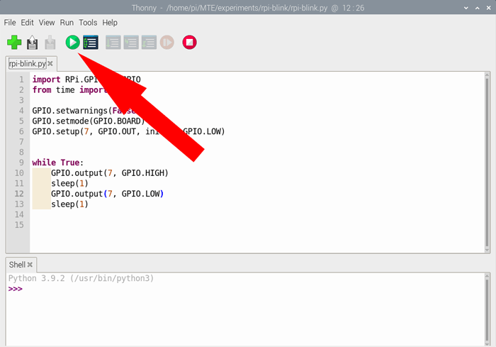 Thonny Python Ide Run Button