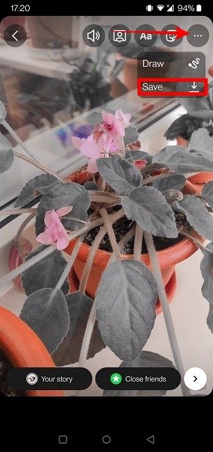 Use Camera Effects Instagram Save Story