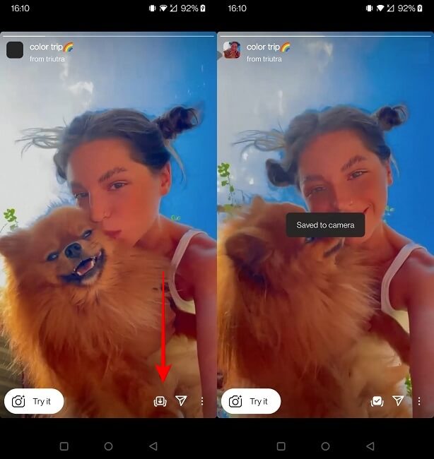 Use Camera Effects Instagram Save To Insta Camera