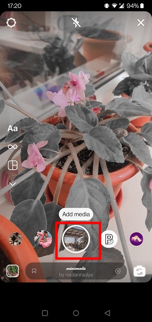 Use Camera Effects Instagram Select Effect Story