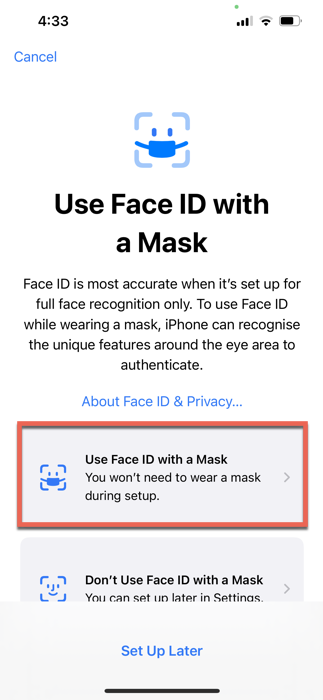 Use Face Id With A Mask