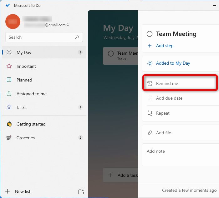 Windows Reminders Microsoft To Do Add Task Reminder 1