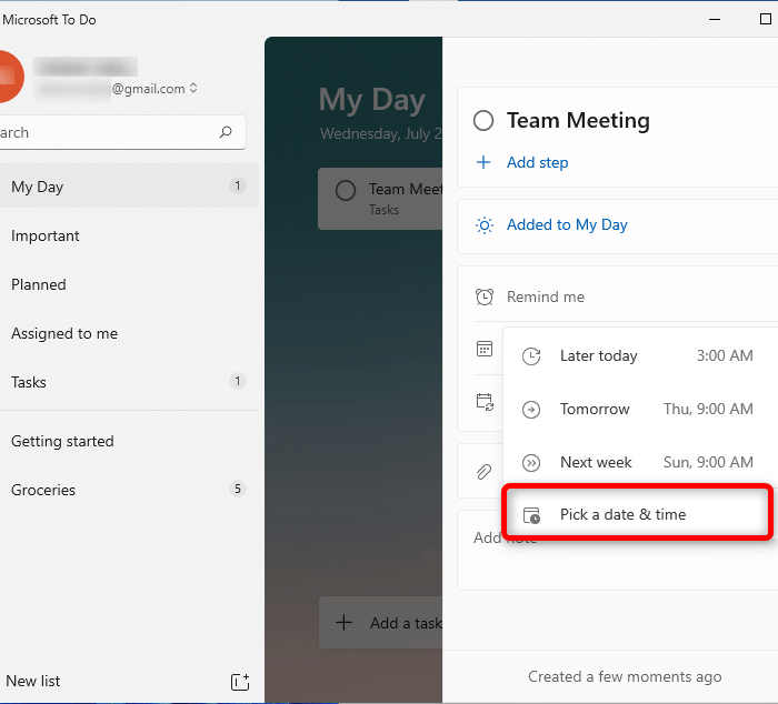 Windows Reminders Microsoft To Do Add Task Reminder Time
