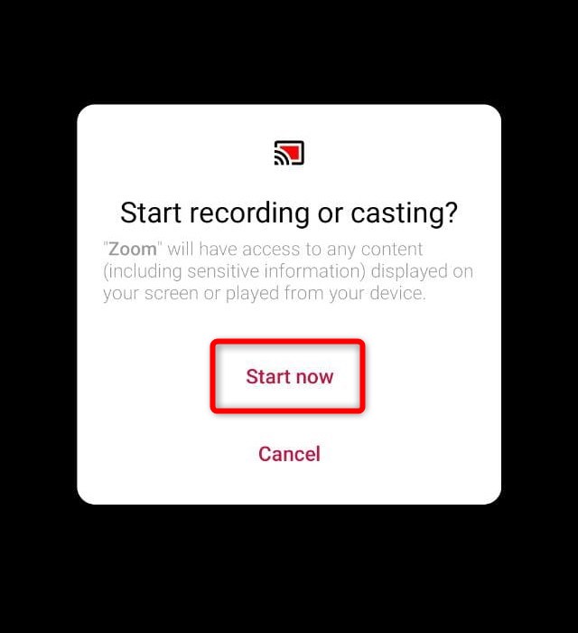 Zoom Android Start Recording