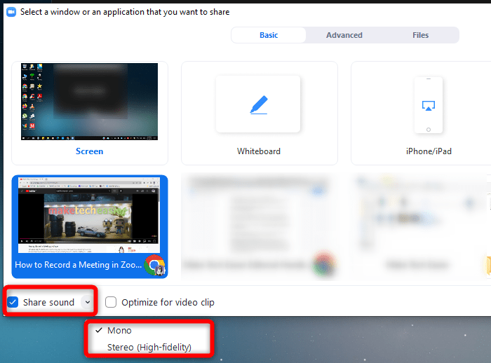 Zoom Youtube Share Sound 1