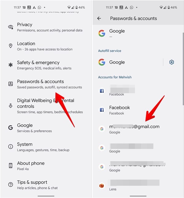 Android Gmail Account