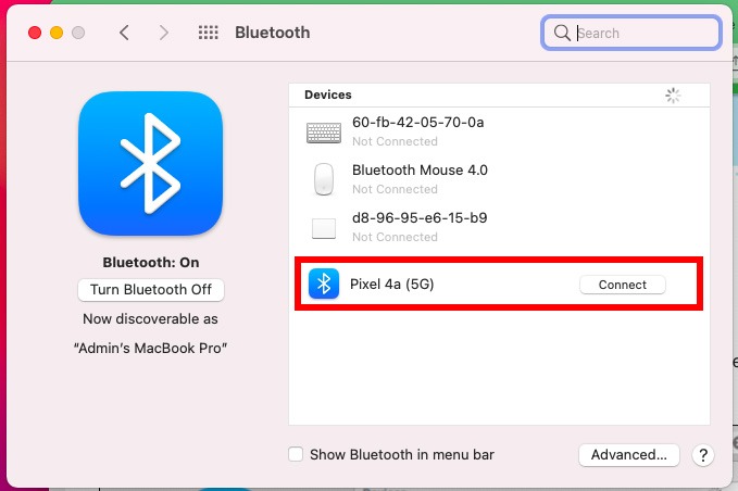 Android Transfer Bluetooth Mac Connect
