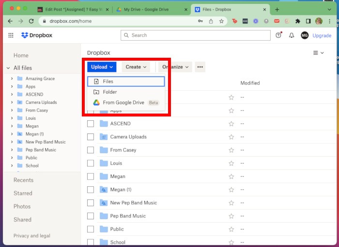 Android Transfer Cloud Dropbox Pc