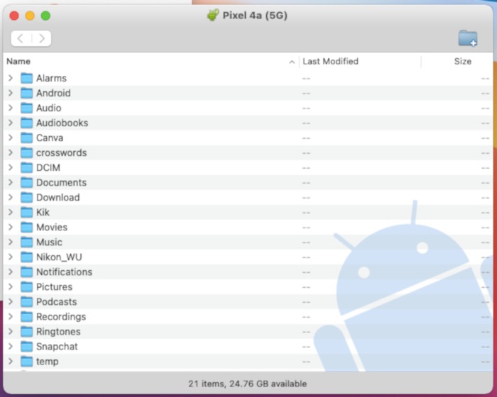 Android Transfer Mac Android File Transfer Folders