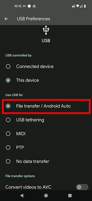 Android Transfer Windows Android Settings
