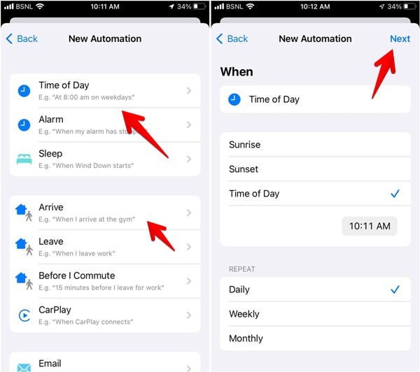 Apple Watch Face Automation Create Parameters