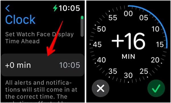 Apple Watch Face Settings Clock Time Ahead