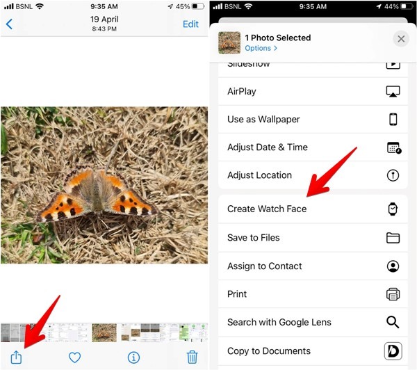 Apple Watch Face Iphone Photo Share