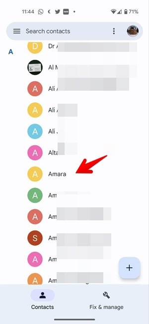 Contact Android Google Contact