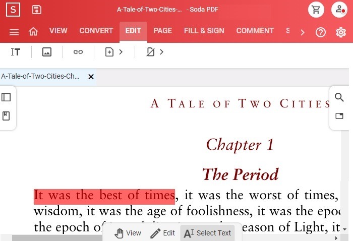 Cut Copy Paste Pdf Sodapdf Editor Select Text