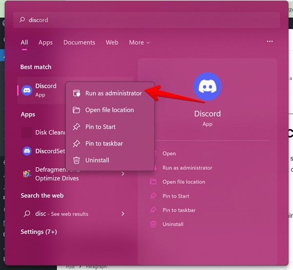 Discord Run As Admin