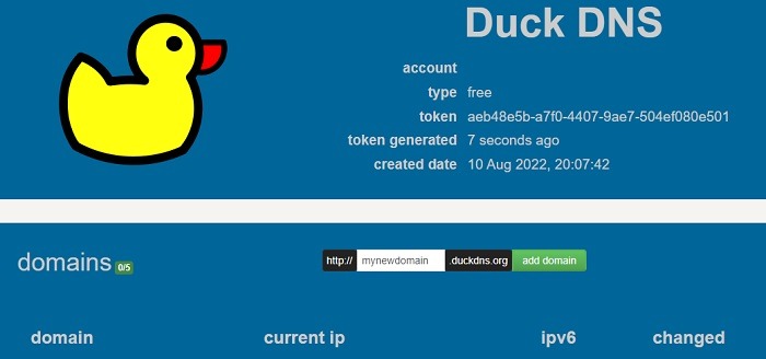 free-ddns-duck-dns Dynamic Hosting Best Duckdns Enter Domain