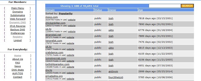 Dynamic Hosting Best Freedns Registries