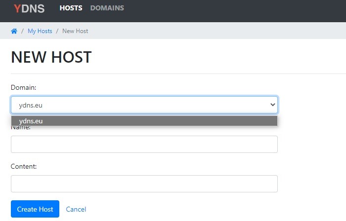Dynamic Hosting Best Ydns Enter Domain Name