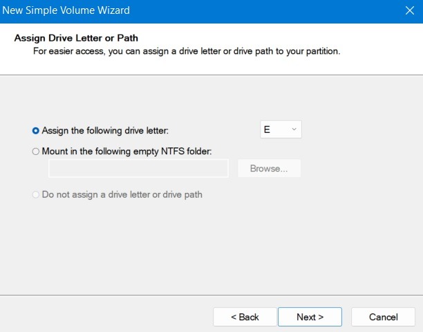 Assign drive letter to the USB drive in Disk Management.