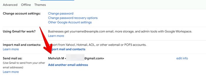 Gmail Settings Web Name Check