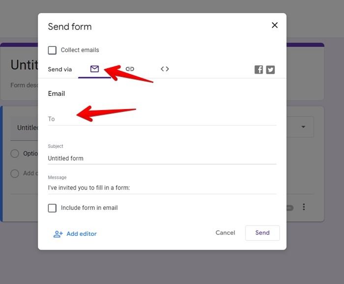 Google Forms Send Email