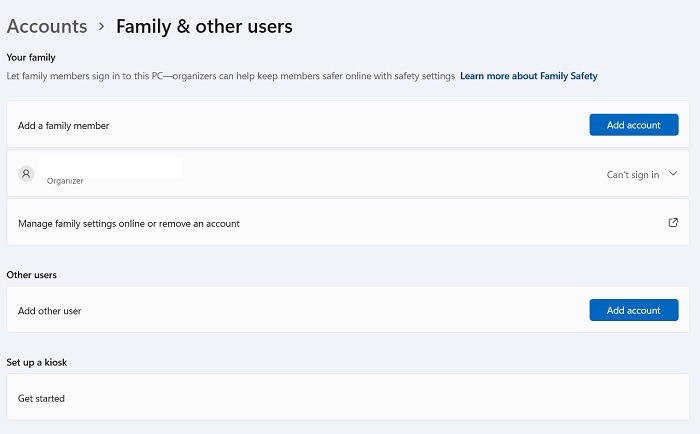 Someone Else Using Pc Family Options Remove Other Users