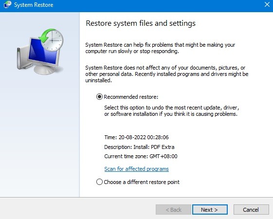 Someone Else Using Pc System Restore