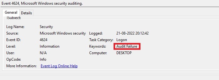 Someone Else Using Pc Windows Logon Event Viewer Audit Failure
