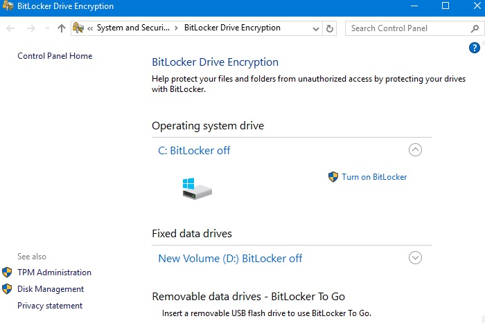 Windows Home Vs Pro Bitlocker Device Encryption Main Page