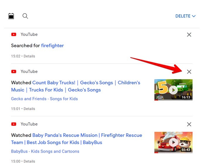 Youtube Computer My Actitivity Clear