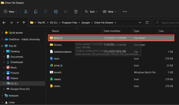 Add Google Drive To File Explorer Locate The Folder