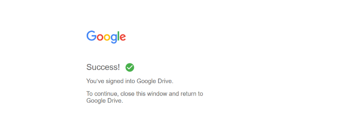 Add Google Drive To File Explorer Login Successful
