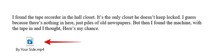 Add Video Word Double Click Song Icon
