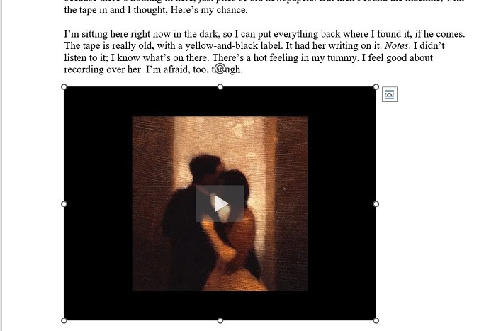 Add Video Word Embedded Thumbnail