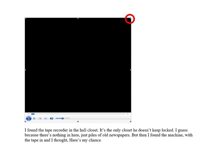 Add Video Word Media Player View Doc