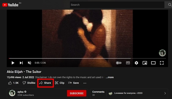 Add Video Word Share Yt Vid
