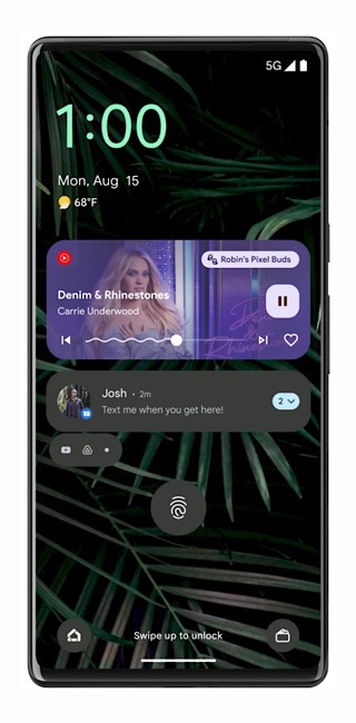 Android 13 Pixels Media Player