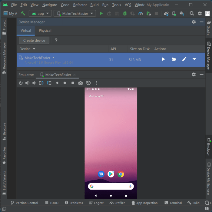 Android Apps In Windows Android Studio Avd