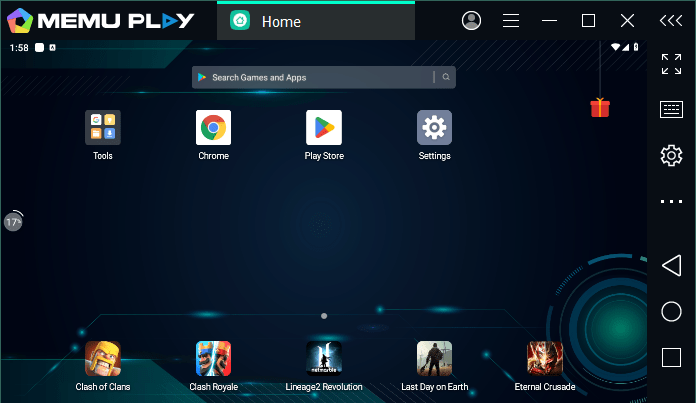 Android Apps In Windows Memu Home Screen