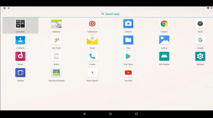 Android-x86 app list. 
