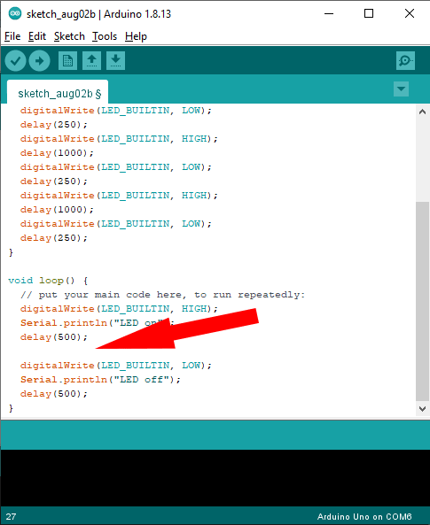 Arduino Ide Loop Serial Print Optional