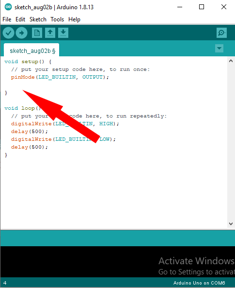 Arduino Ide Three Blinks New Line