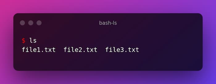 Bash Ls