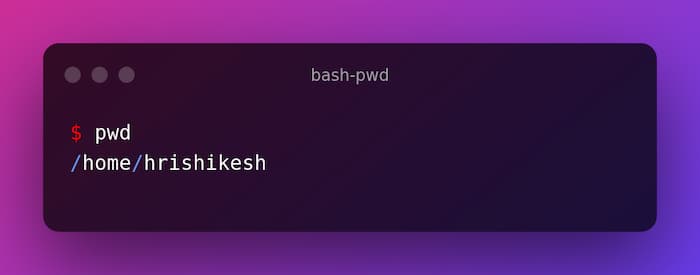 Bash Pwd