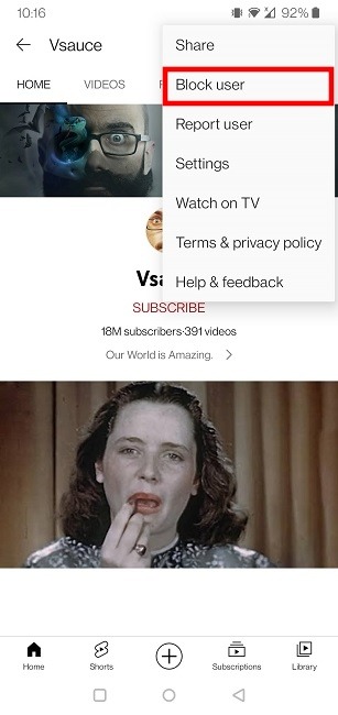 Block Channels Youtube Mobile Block
