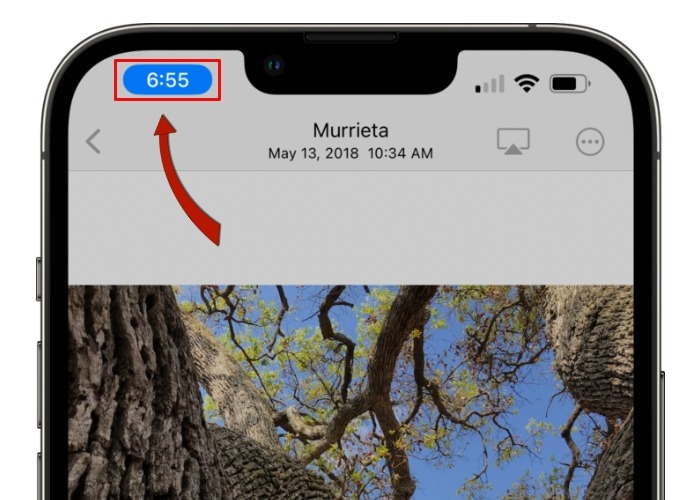 Blue Indicator Iphone