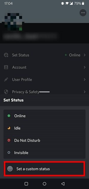 Change Discord Status Mobile Custom Status