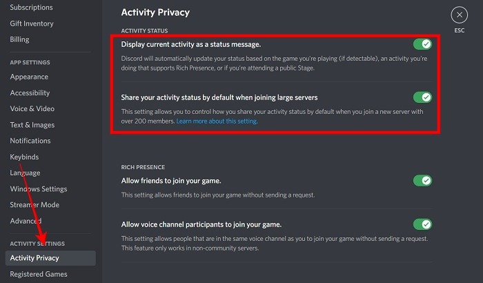 Change Discord Status Pc Privacy Playing Status