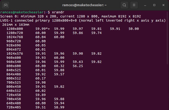 Change Resolution Ubuntu 04 Xrandr Output Sample